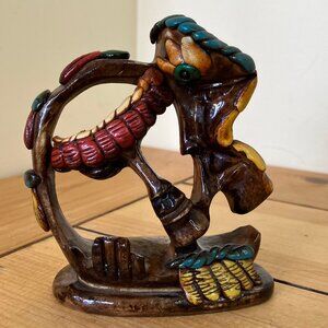 JART Embracing Couple Abstract Face Sculpture Cutout Silhouette Ethnic Tribal